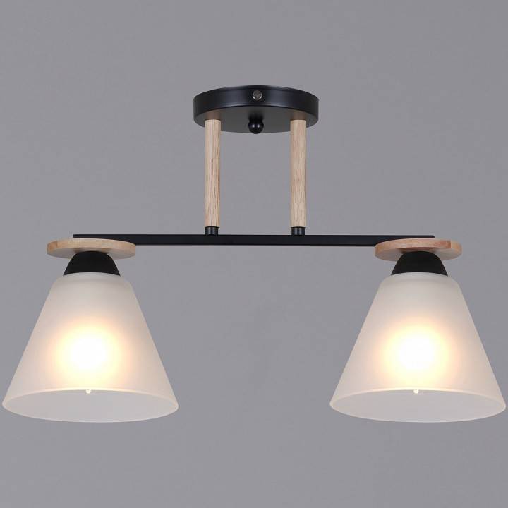 Светильник на штанге Reluce 11630-0.3-02 BK+WOOD