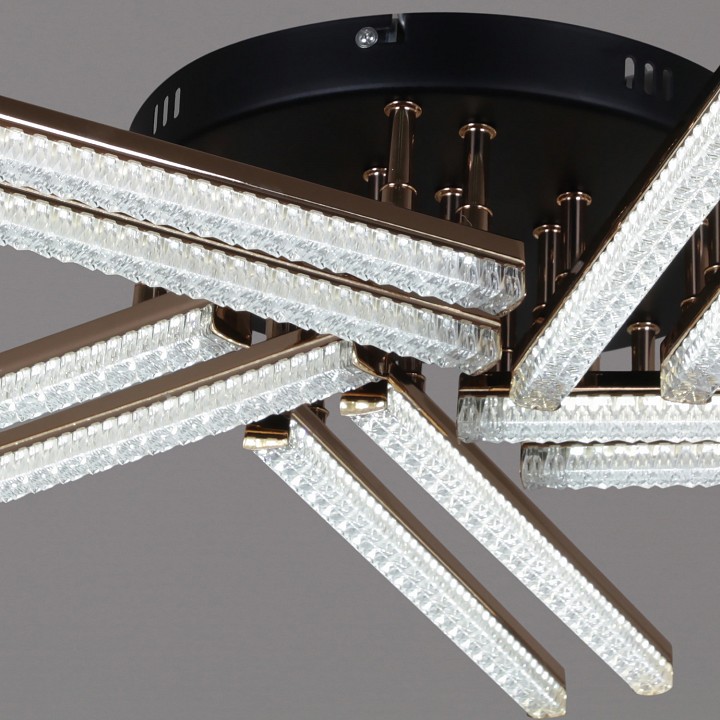 Люстра на штанге  17090-0.3-10 BK+FG