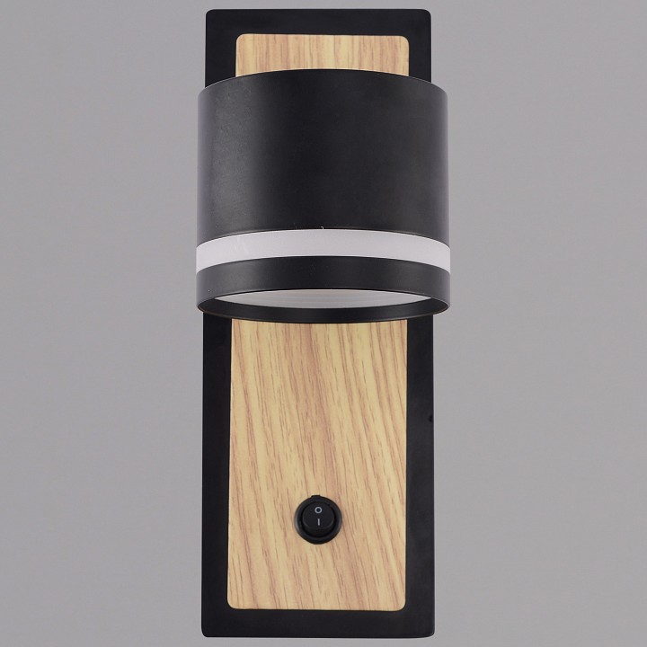 Бра De City 22540-0.2-01 BK+WOOD