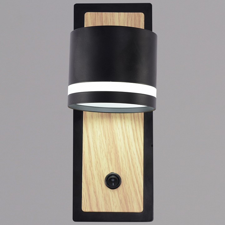 Бра De City 22540-0.2-01 BK+WOOD