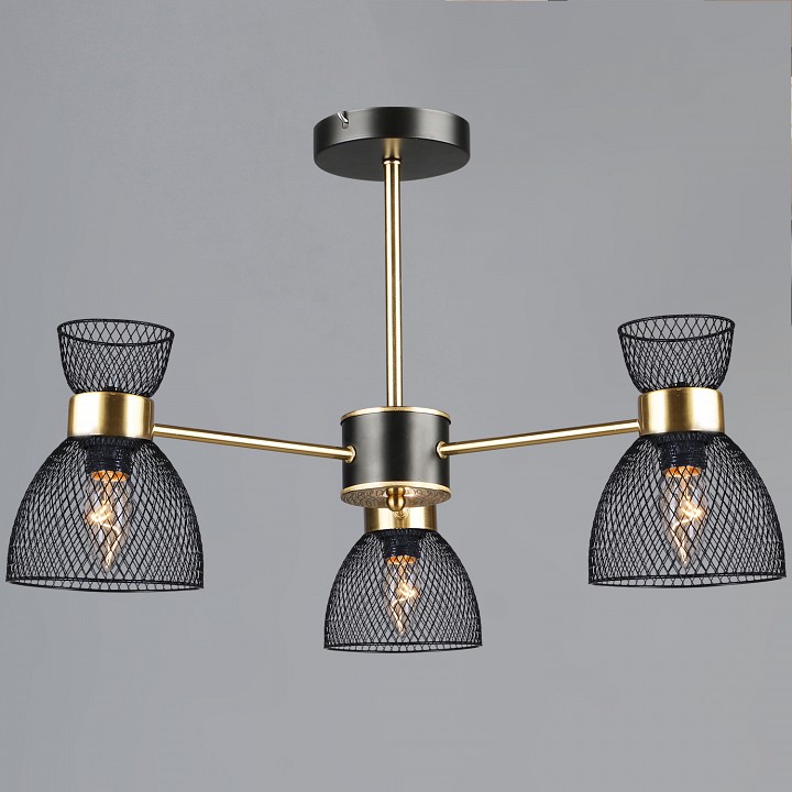 Люстра на штанге De City 39760-0.3-03 COP+BK 3 лампы 39760-0.3-03 COP+BK