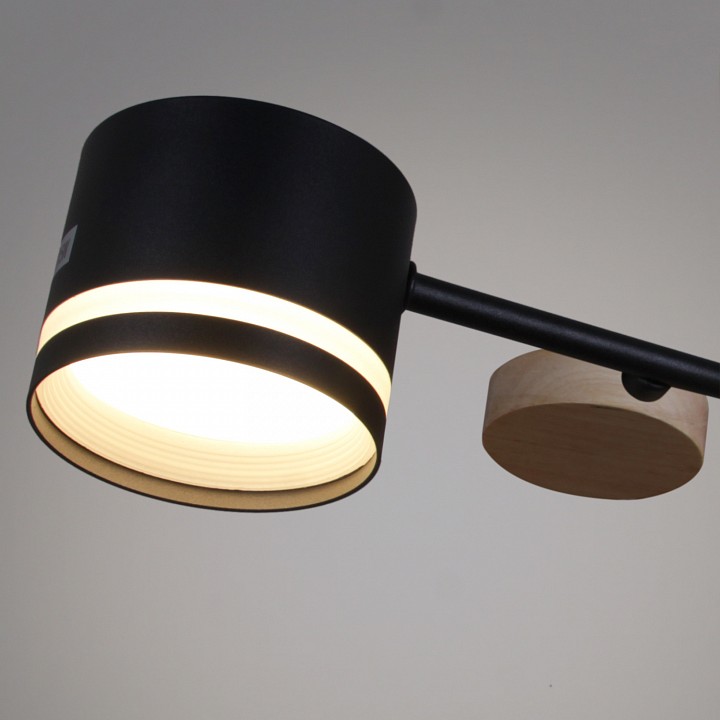 Люстра на штанге 68730-0.3-10 GX53 BK+WOOD