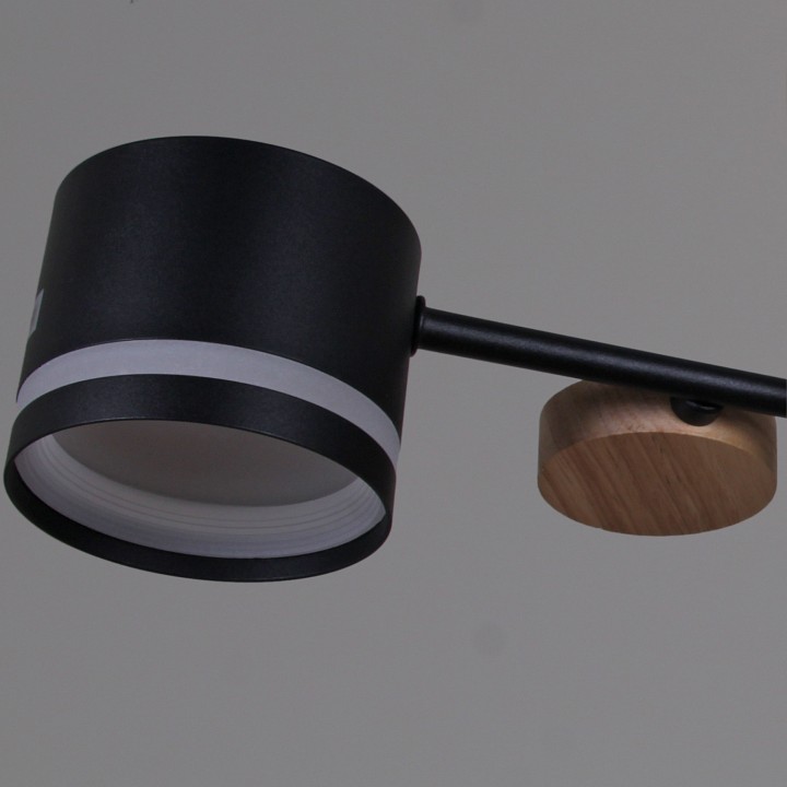 Люстра на штанге 68730-0.3-10 GX53 BK+WOOD