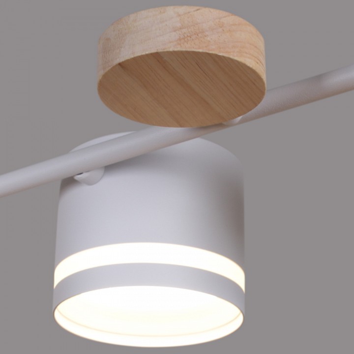 Люстра на штанге De City 68730-0.3-10 GX53 WH+WOOD 10 ламп 68730-0.3-10 GX53 WH+WOOD