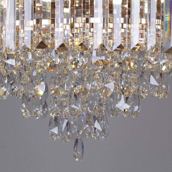 Люстра на штанге De Markt Сити 10xG9 золото 90183-0.3-10 FGD