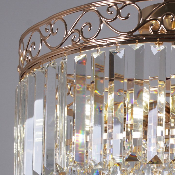 Люстра на штанге De Markt Сити 10xG9 золото 90183-0.3-10 FGD