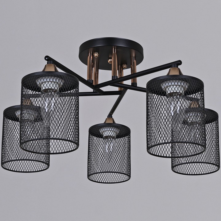 Люстра на штанге De Markt Бремен 5xE27 91360-0.3-05 BK+FG