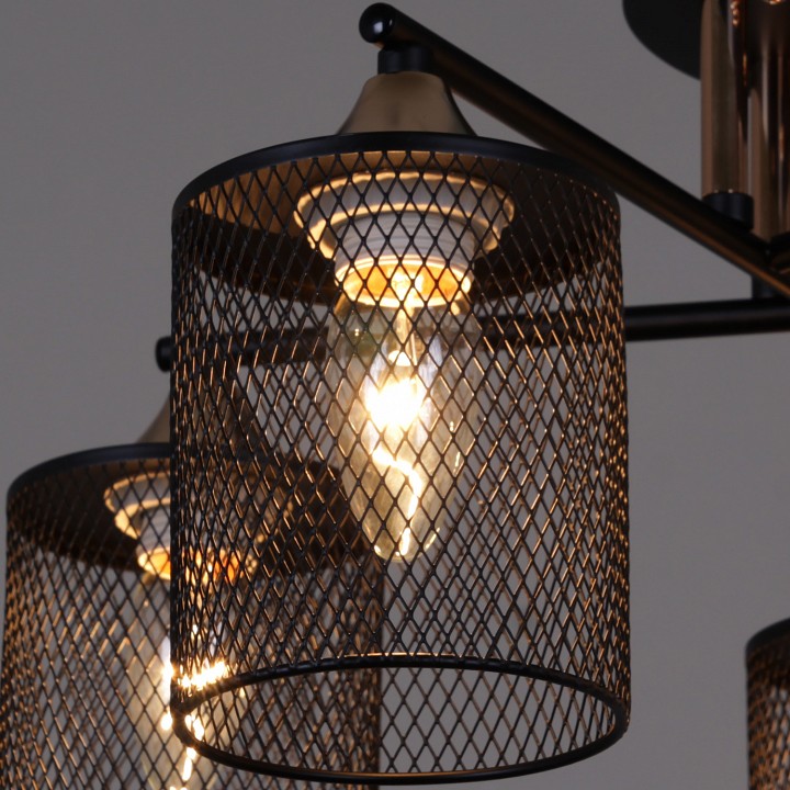 Люстра на штанге De Markt Бремен 5xE27 91360-0.3-05 BK+FG