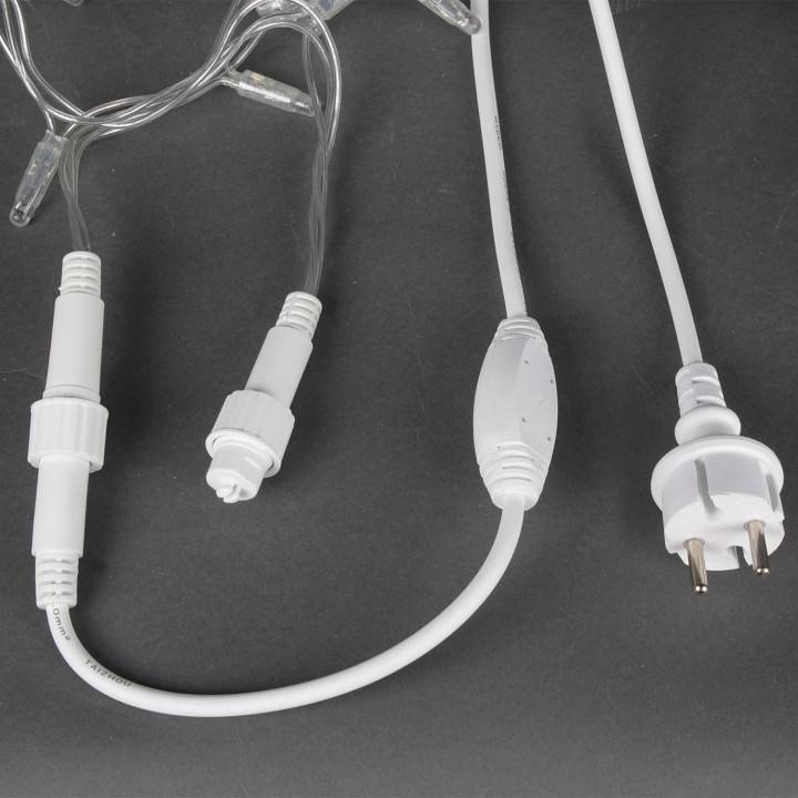 Гирлянда нить Sneha A-047C 200 LED 20 м IP44 белый свет с мерцанием A-047C WT FLASH