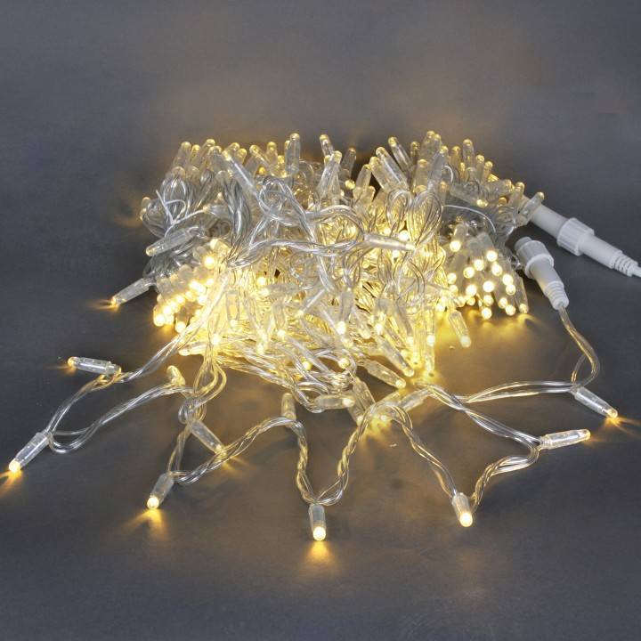 Гирлянда нить Sneha A-047C 200 LED 20 м IP44 теплый белый свет A-047C WW