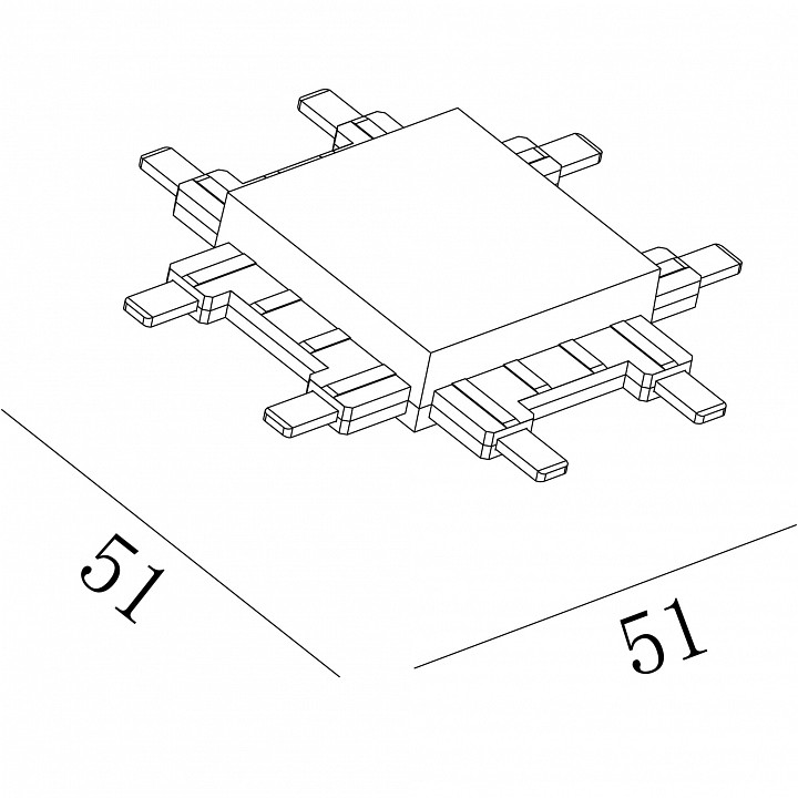 Соединитель X-образный для треков накладных SWG PRO SLIM CN-SLIM-WH-X