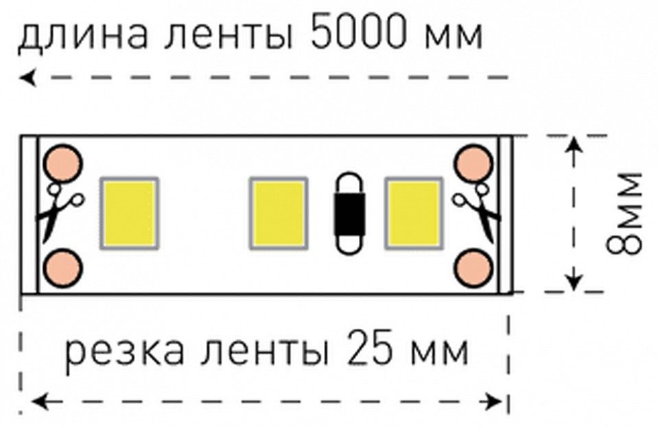 Лента светодиодная SWG SWG2120 SWG2120-12-9.6-WW-65-M