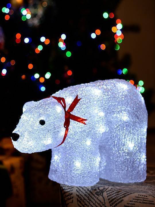 Зверь световой Uniel Белый медведь 7954