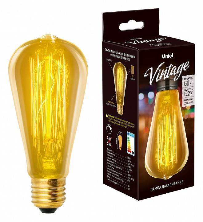 Лампа накаливания Uniel IL-V E27 60 Вт UL-00000482