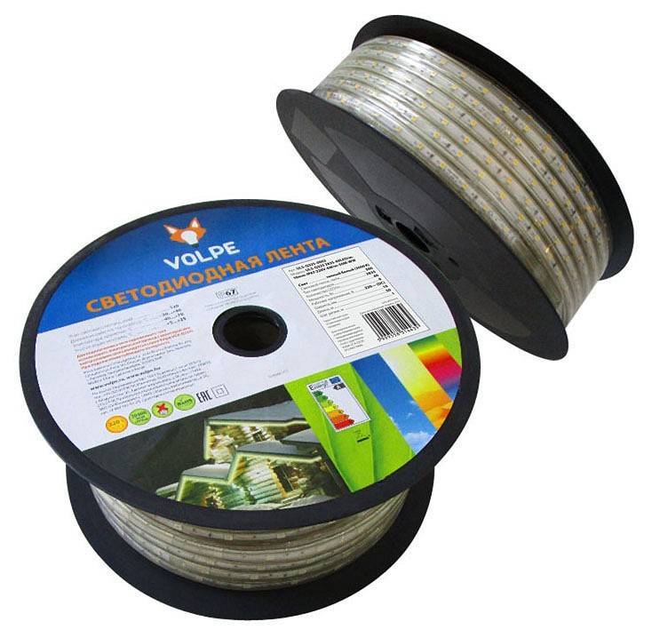 Лента светодиодная Volpe ULS-Q325 12В 4.8 Вт/м IP65 4000K UL-00000864