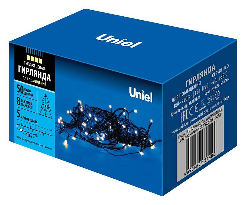 Гирлянда Нить Uniel ULD-S0500 UL-00007304