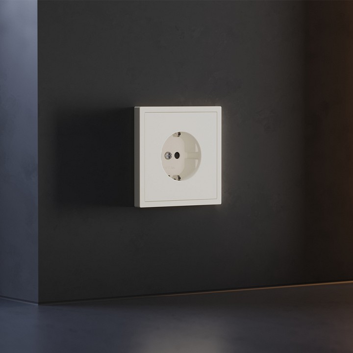 Накладка для розетки с заземлением и со шторками Voltum S70 VLS000713