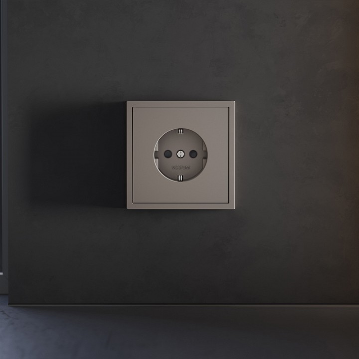 Накладка для розетки с заземлением и со шторками Voltum S70 VLS000714