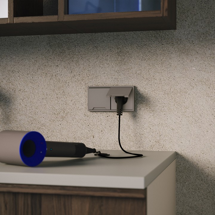 Накладка для розетки с заземлением и со шторками с крышкой Voltum S70 VLS000814