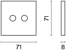 Накладка для ТВ-розетки и SAT-розетки Voltum S70 VLS001607