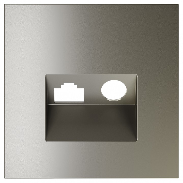 Накладка для ТВ-розетки и RJ-11 или RJ-45 Voltum S70 VLS002704