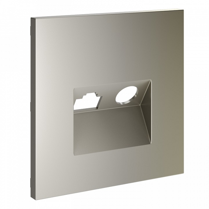 Накладка для ТВ-розетки и RJ-11 или RJ-45 Voltum S70 VLS002704