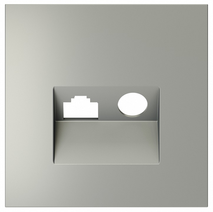 Накладка для ТВ-розетки и RJ-11 или RJ-45 Voltum S70 VLS002705