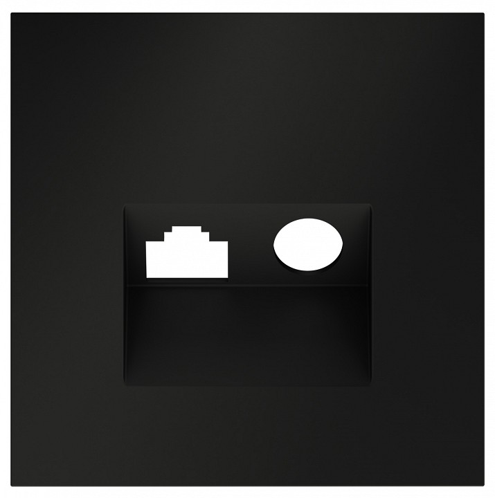 Накладка для ТВ-розетки и RJ-11 или RJ-45 Voltum S70 VLS002708