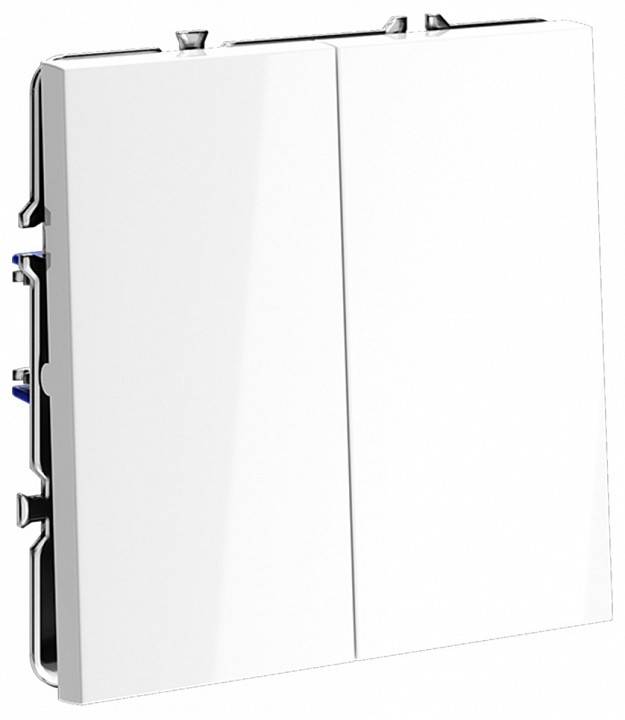 Выключатель двухклавишный без рамки Voltum S70 VLS020101