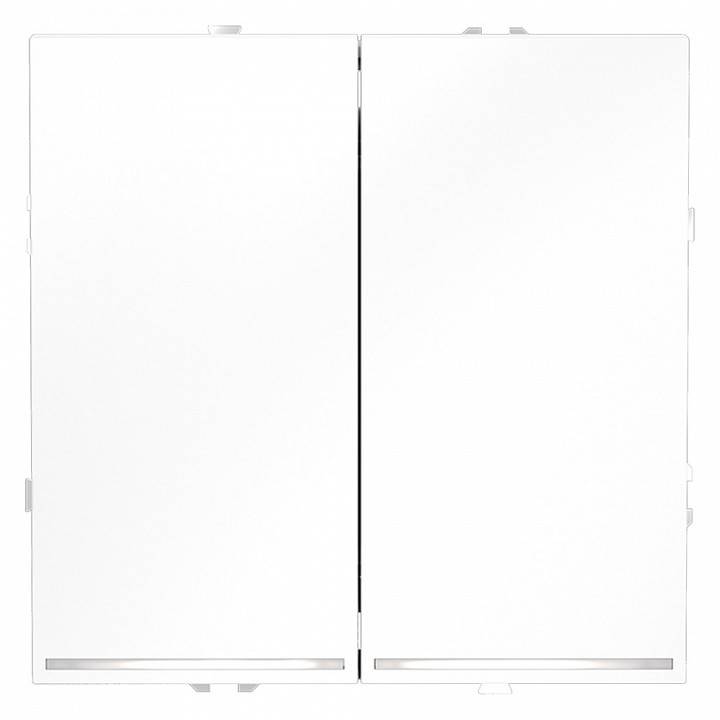 Выключатель проходной двухклавишный с подсветкой без рамки Voltum S70 VLS020402