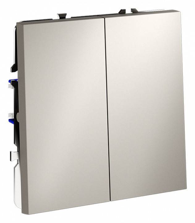 Выключатель двухклавишный без рамки Voltum S70 VLS020603