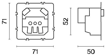 Механизм розетки с заземлением и со шторками и 2хUSB type A и C Voltum S70 VLS0405M