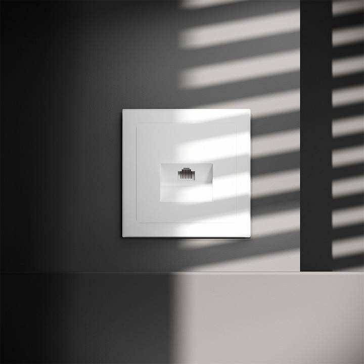 Розетка Ethernet RJ-45 без рамки Voltum S70 VLS060102