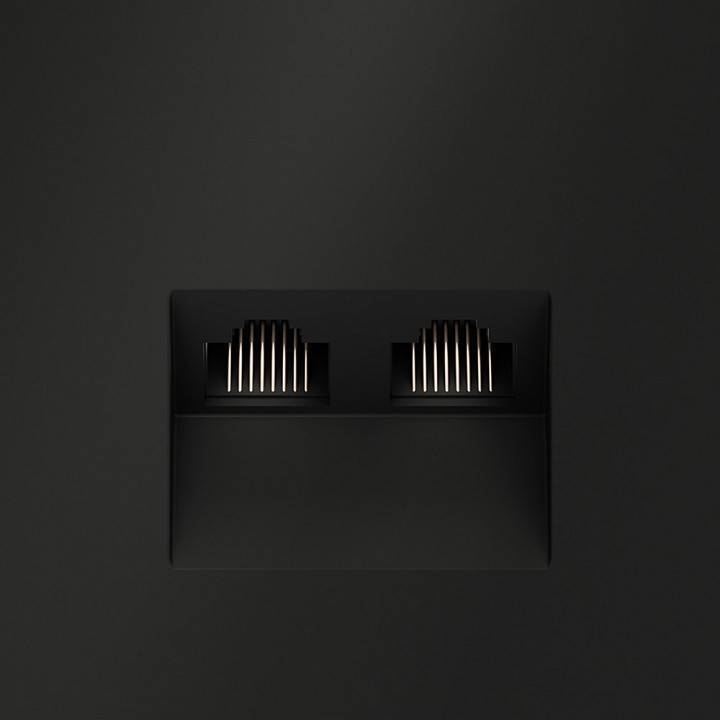 Розетка двойная Ethernet RJ-45 без рамки Voltum S70 VLS060208