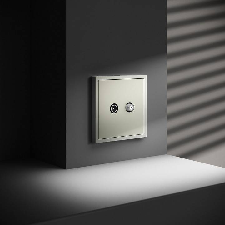 ТВ-розетка и SAT-розетка оконечная без рамки Voltum S70 VLS060405