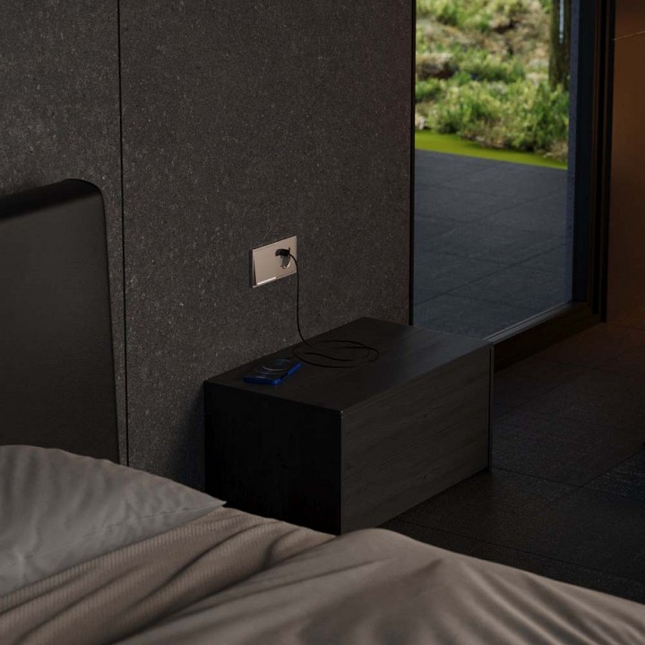 Клавиша для выключателя одноклавишного c подсветкой Voltum S70 METAL VLSM000210