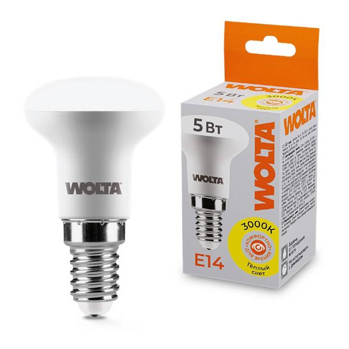 Лампа светодиодная Wolta  E14 5Вт 3000K 25Y39R5E14