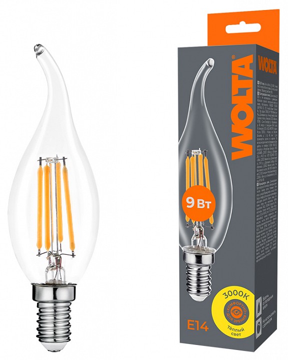Лампа светодиодная Wolta  WF-CT35-9W3KE14