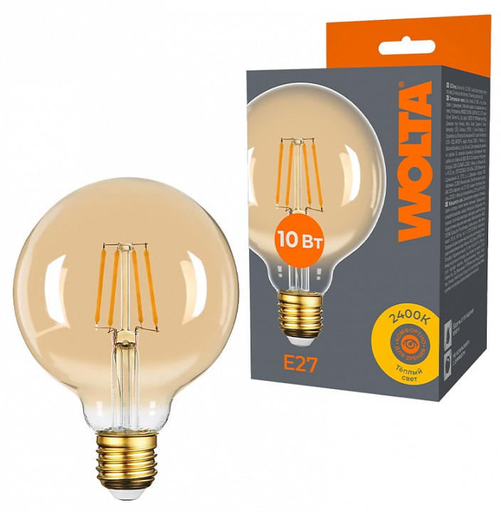 Лампа светодиодная Wolta  WF-G95-10W2.4KE27