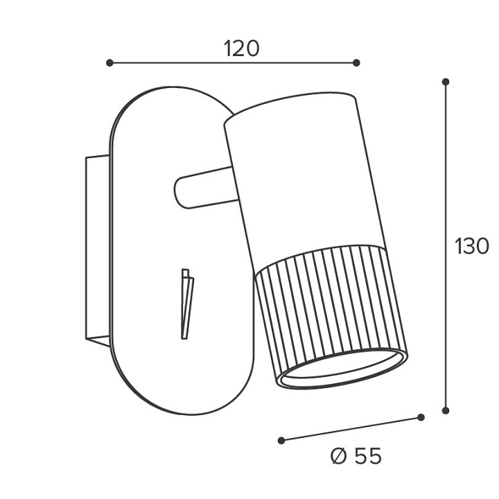 Накладной светильник Wolta DUO WSL-GU10/W18WG