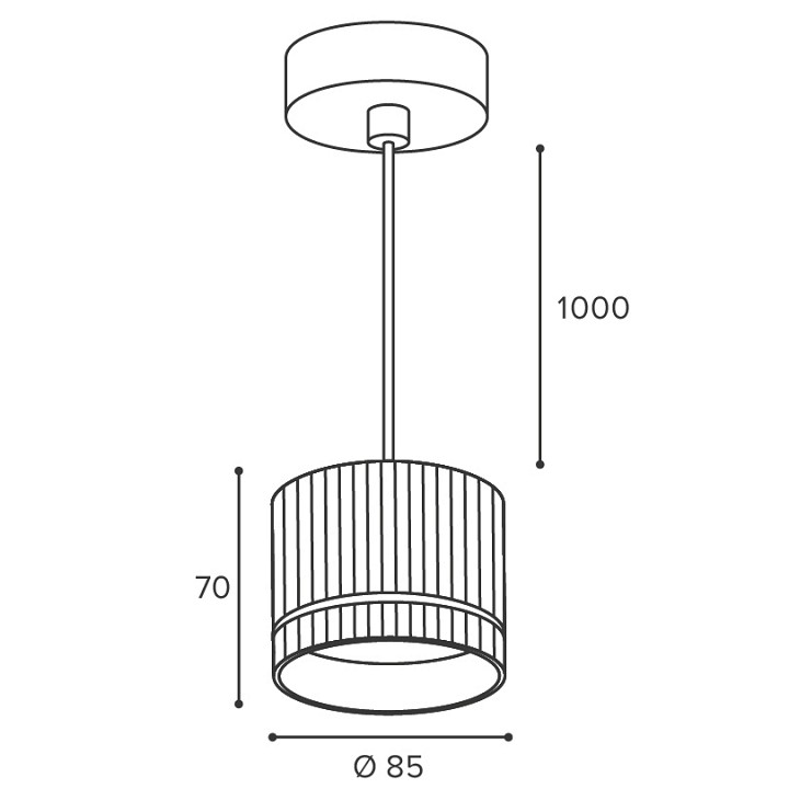 Подвесной светильник Wolta NIMB WSL-GX53/P18BG