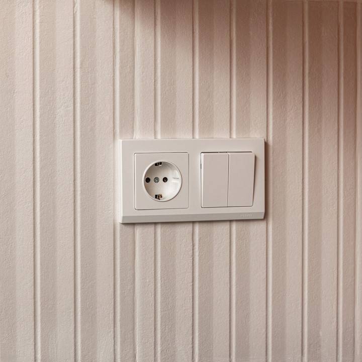 Выключатель двухклавишный без рамки Werkel белый W1120001