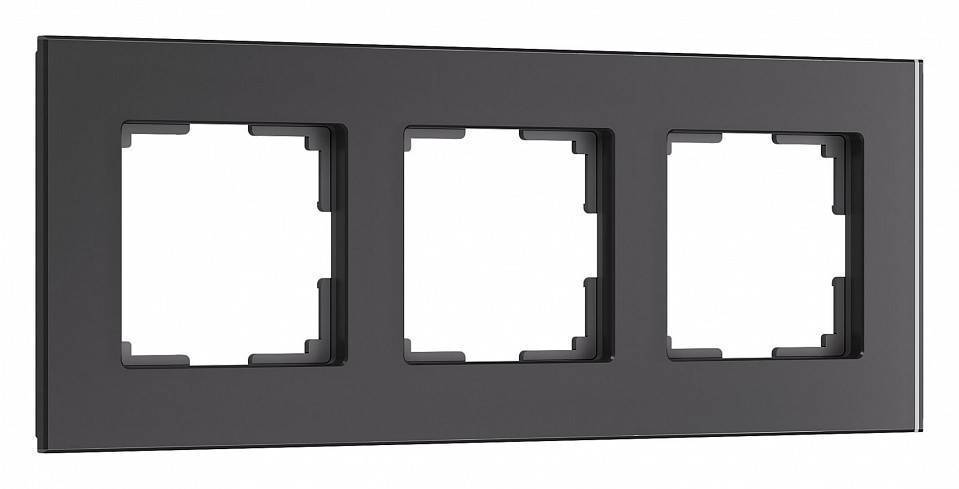 Рамка на 3 поста Werkel Senso черный soft-touch W0033108