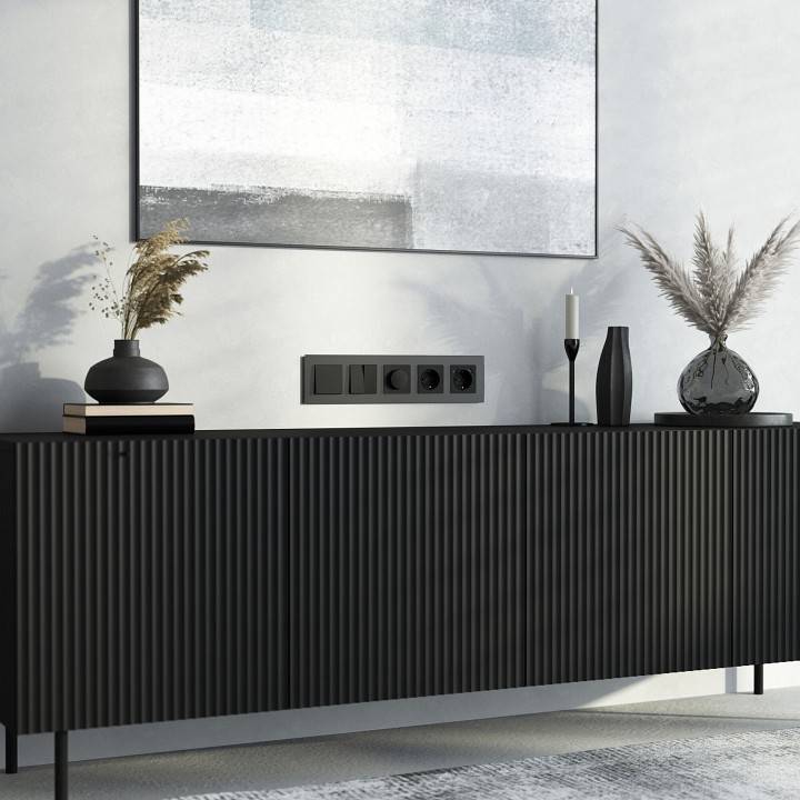 Рамка на 5 постов Werkel Senso черный soft-touch W0053108