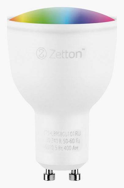 Умная светодиодная лампа Zetton Smart Wi-Fi Bulb GU10 5 Вт 6500 K ZTSHLBRGBGU101RU