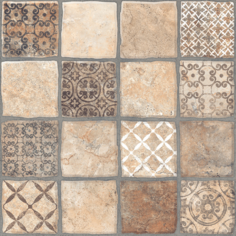 Керамогранит Керамин Карфаген 3Д бежевый декор 400х400 мм 9999211160