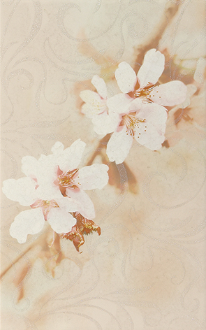 Декор Шахтинская плитка Сакура коричневый 01 25х40 см 010301001872