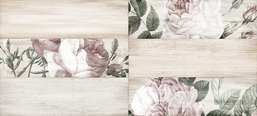 Вставка декоративная Cersanit Provans рельефная многоцветная 20x44 см PH2G451