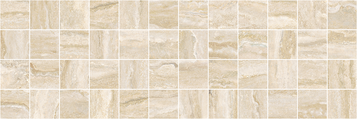 Декор Laparet Glossy мозаичный бежевый 20х60 см MM11189