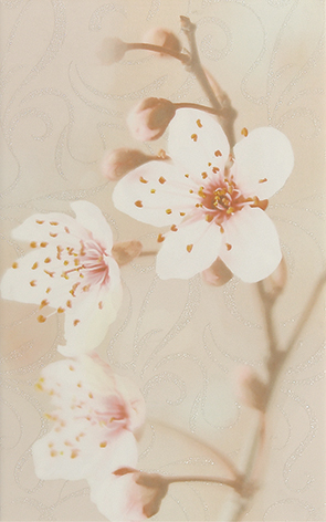 Декор Шахтинская плитка Сакура коричневый 02 25х40 см 010301001873